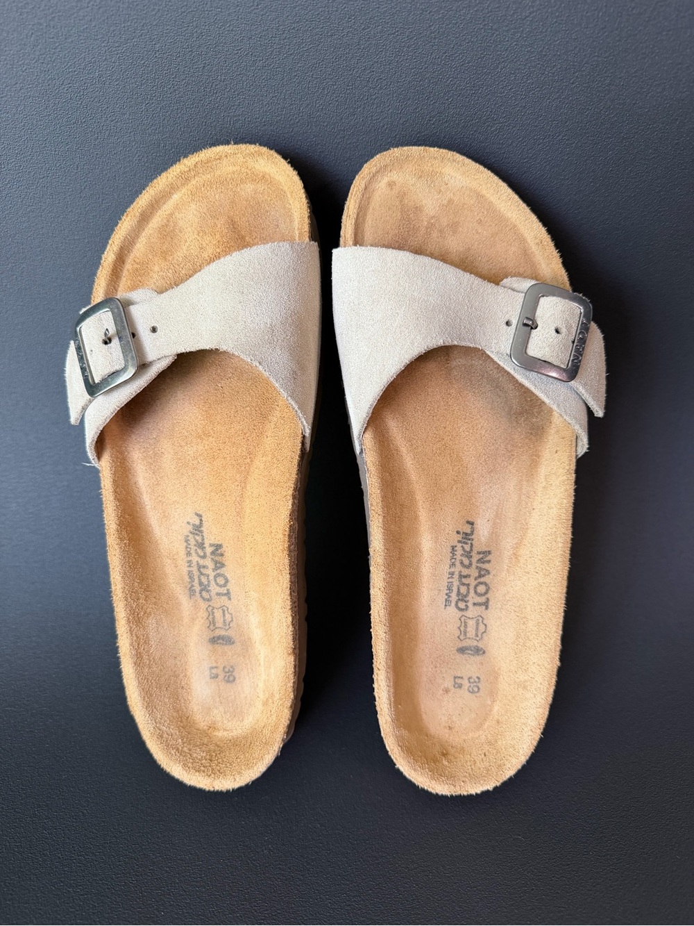 Naot Maryland Nubuck Slide Sandals – EU 39 – Very Good Condition